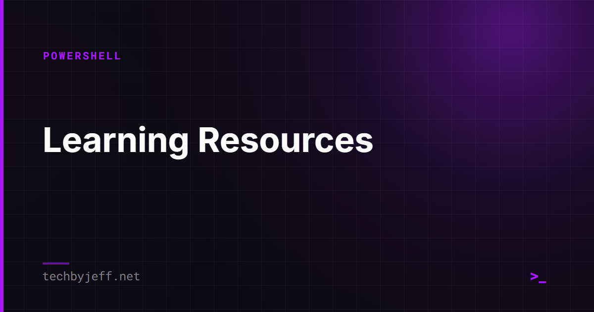Title card: Learning Resources