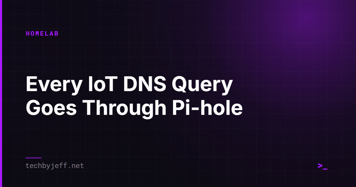 Title card: Every IoT DNS Query Goes Through Pi-hole